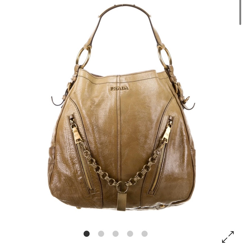 Prada Brown Leather Hobo Bag